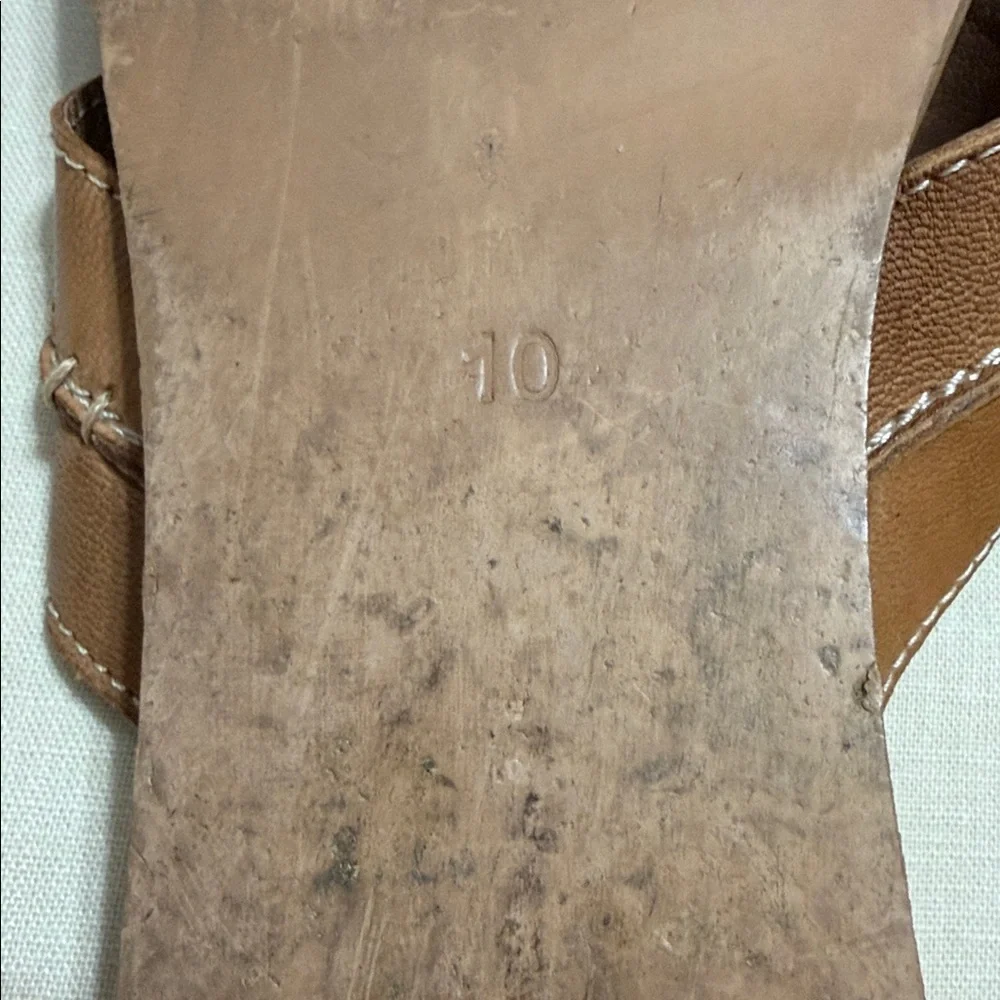 Roan by Bed Stu Tan Leather Women's Slide Sandals, Size 10. - Picture 6 of 10